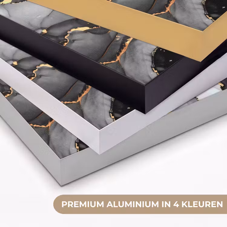 Art Frame - Marmer - Zwart - Goud - Grijs — 5