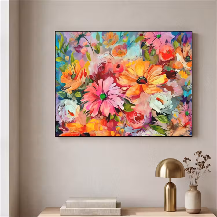 Art Frame - Bloemen - Kleurrijk - Kunst - Olieverf — 3