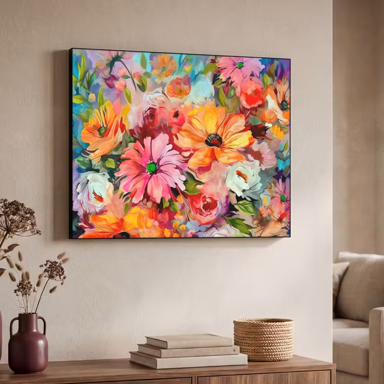 Art Frame - Bloemen - Kleurrijk - Kunst - Olieverf — 4