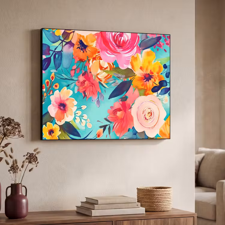 Art Frame - Bloemen - Olieverf - Kleurrijk - Natuur — 4