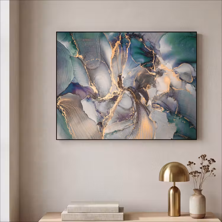 Art Frame - Goud - Blauw - Marmer — 3