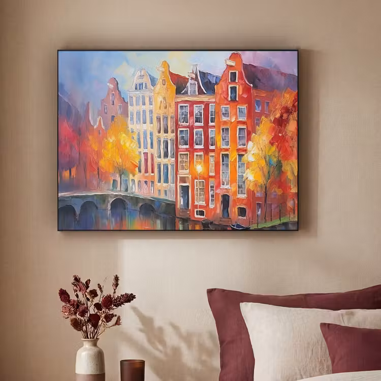 Art Frame - Grachtenpanden - Kunst - Schilderij - Amsterdam — 2