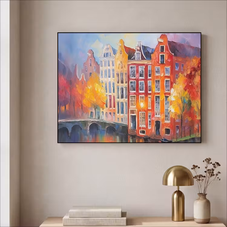 Art Frame - Grachtenpanden - Kunst - Schilderij - Amsterdam — 3