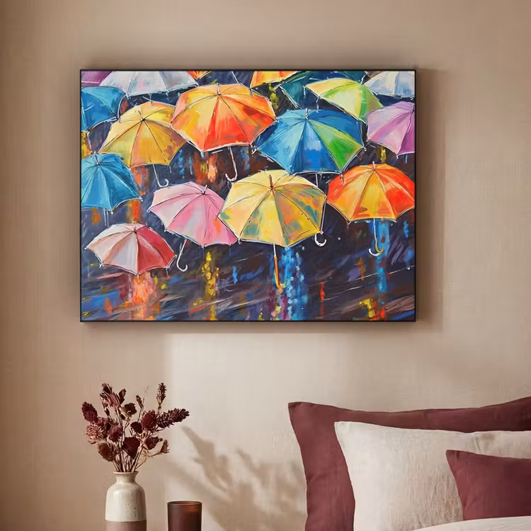 Art Frame - Paraplu's - Schilderij - Kunst - Regenboog — 2
