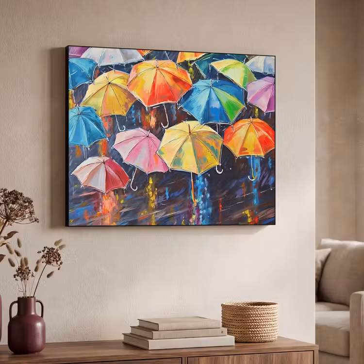 Art Frame - Paraplu's - Schilderij - Kunst - Regenboog — 4