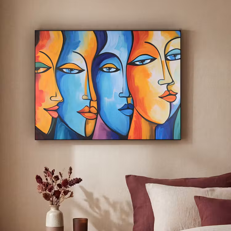 Art Frame - Hoofd - Olieverf - Schilderij - Kleurrijk — 2