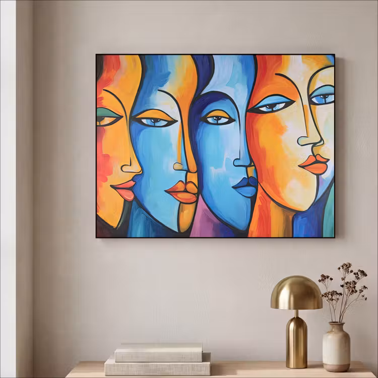 Art Frame - Hoofd - Olieverf - Schilderij - Kleurrijk — 3