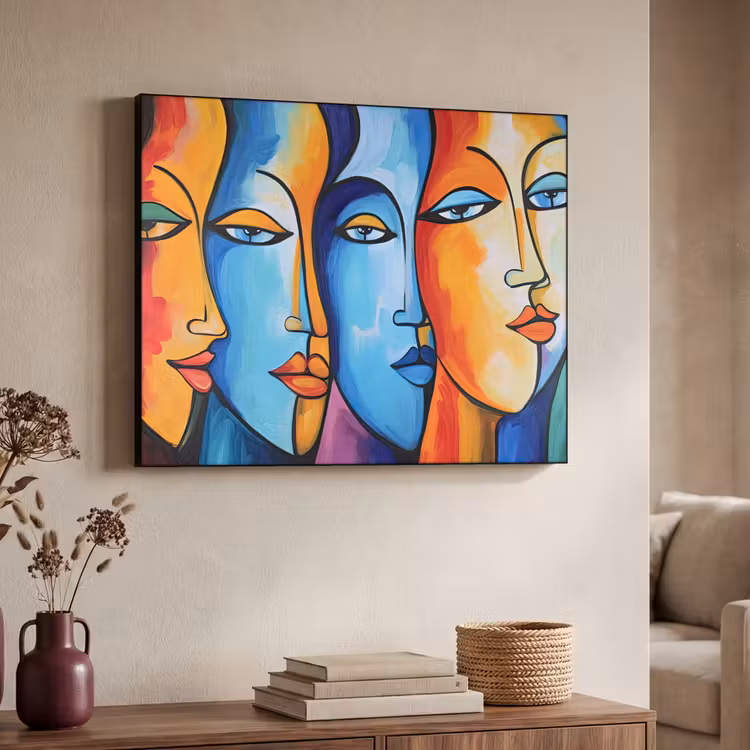 Art Frame - Hoofd - Olieverf - Schilderij - Kleurrijk — 4
