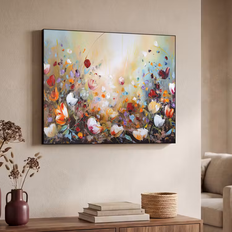 Art Frame - Olieverf - Bloemen - Kleurrijk - Natuur — 4