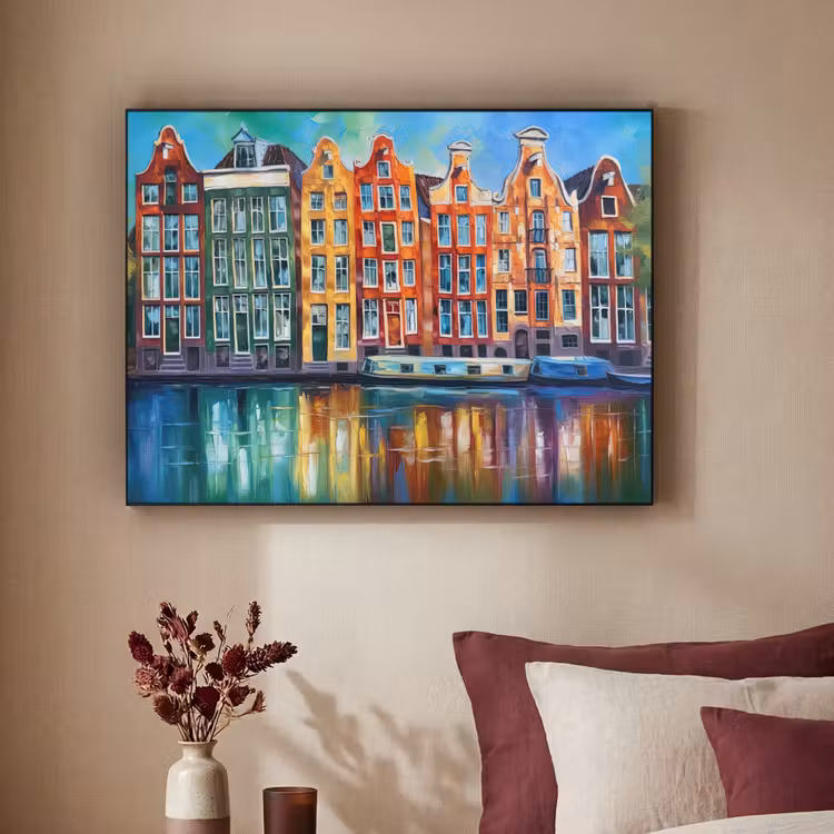 Art Frame - Amsterdam - Olieverf - Gracht - Schilderij - Kunst — 2