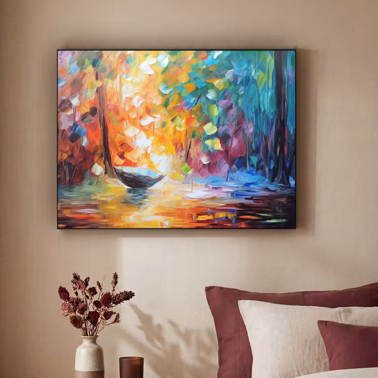 Art Frame - Kleurrijk - Olieverf - Water - Boot — 2