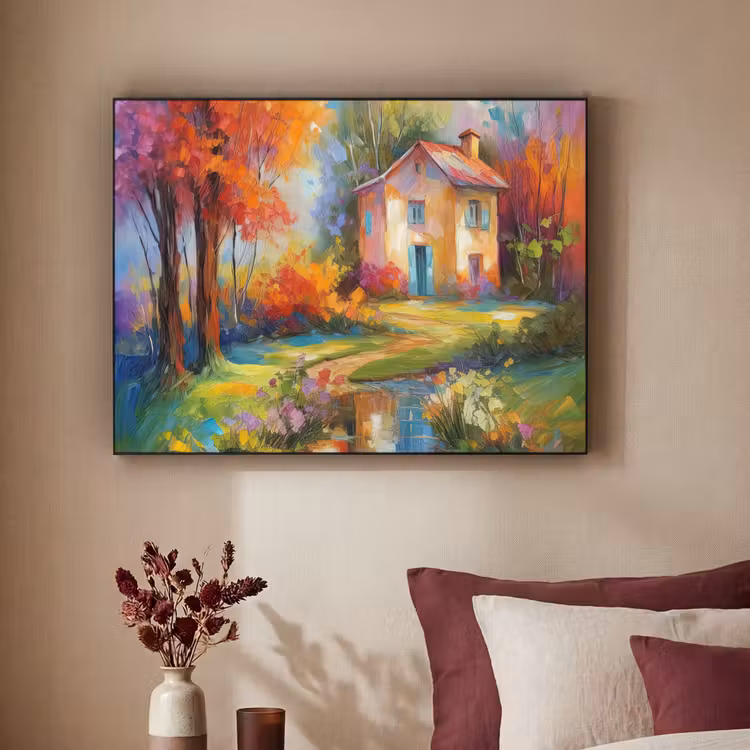 Art Frame - Landschap - Kleurrijk - Olieverf - Kunst — 2