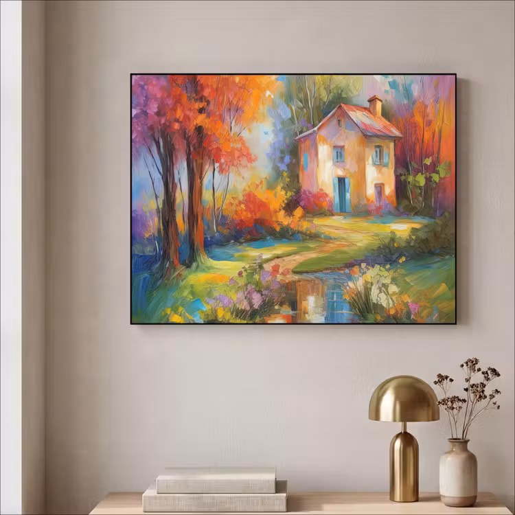 Art Frame - Landschap - Kleurrijk - Olieverf - Kunst — 3