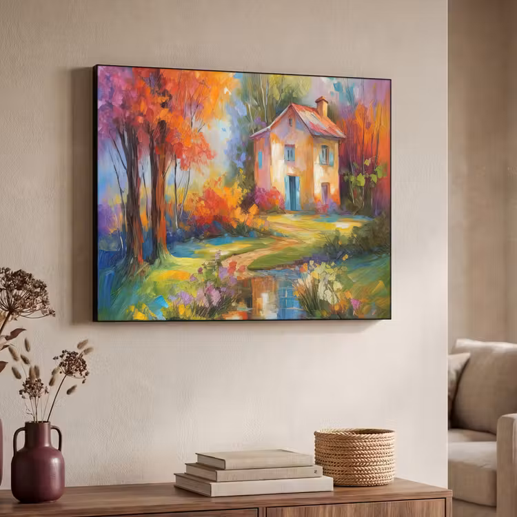 Art Frame - Landschap - Kleurrijk - Olieverf - Kunst — 4