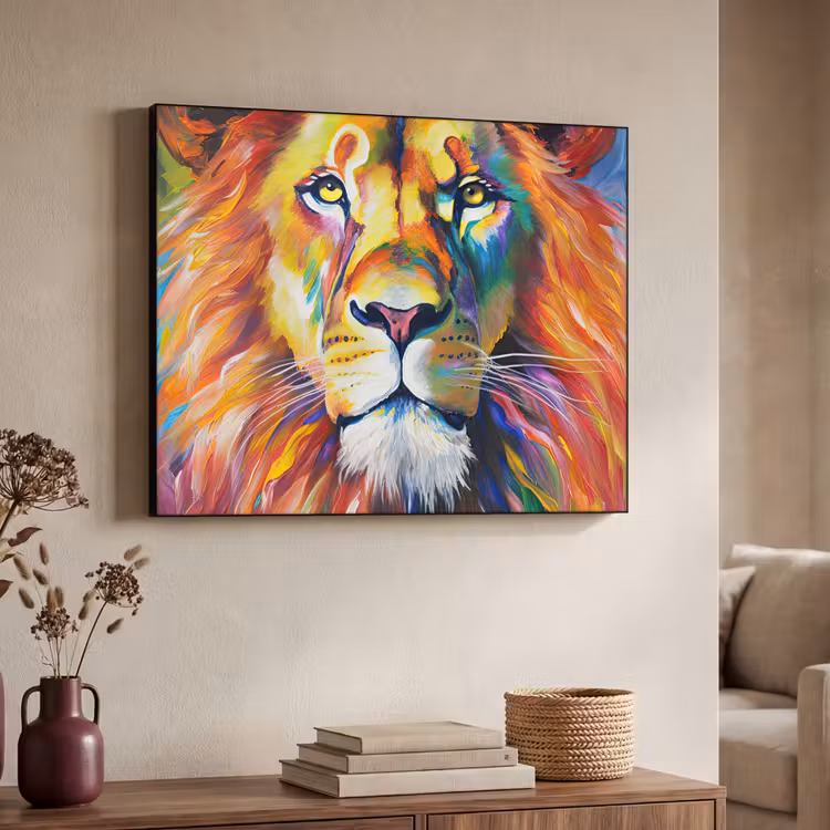 Art Frame - Leeuw - Olieverf - Kunst - Dieren — 4
