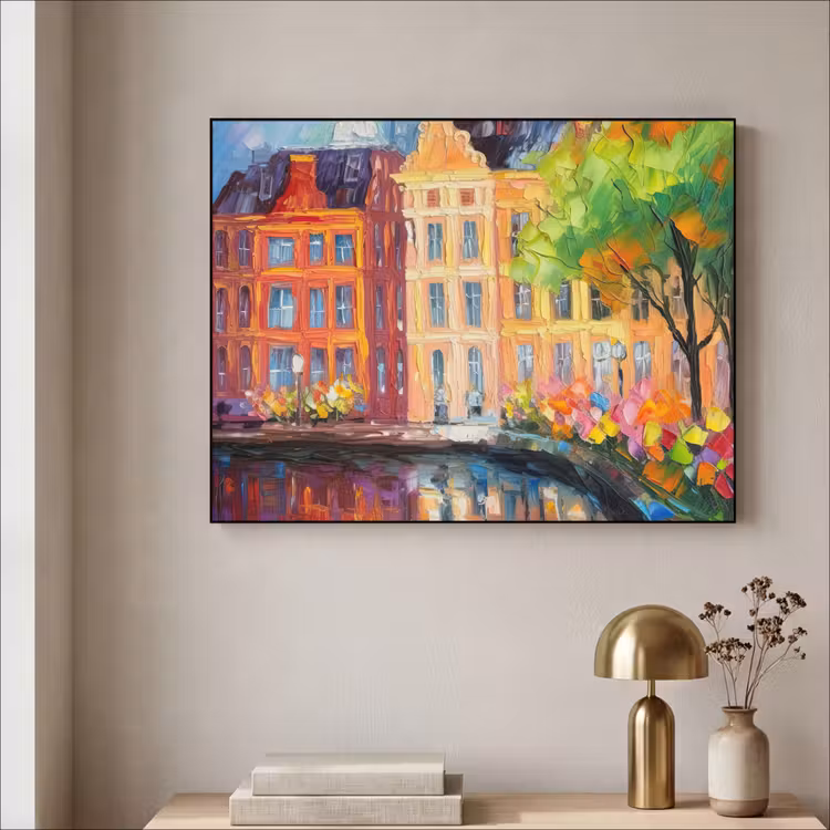 Art Frame - Olieverf - Amsterdam - Kunst - Kleurrijk — 3