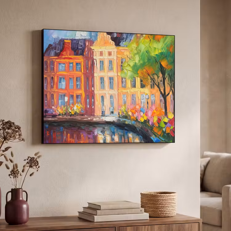 Art Frame - Olieverf - Amsterdam - Kunst - Kleurrijk — 4