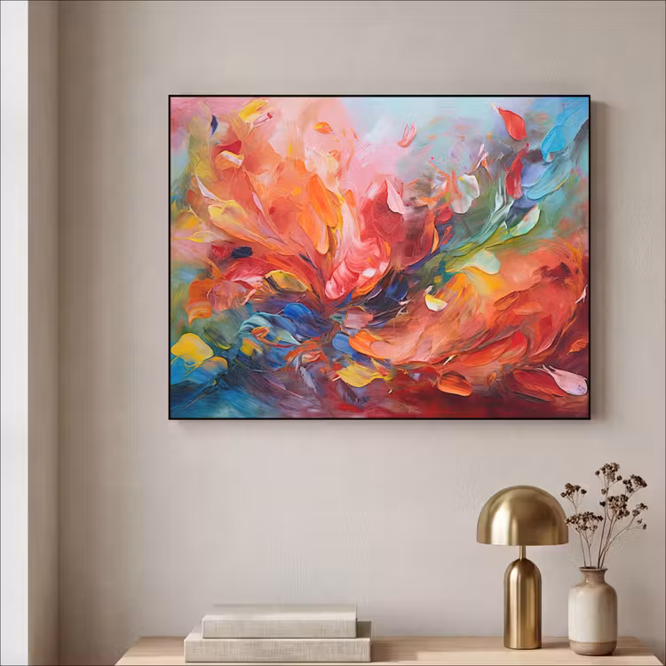 Art Frame - Olieverf - Kunst - Abstract - Kleurrijk — 3