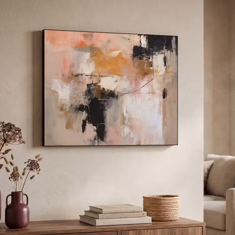 Art Frame - Kunst - Abstract - Beige - Verf — 4