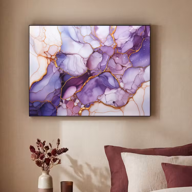 Art Frame - Marmer - Paars - Lila - Goud — 2