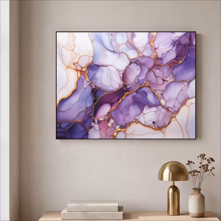 Art Frame - Marmer - Paars - Lila - Goud — 3