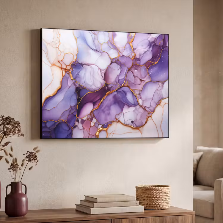 Art Frame - Marmer - Paars - Lila - Goud — 4