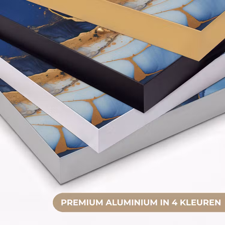 Art Frame - Marmer - Blauw - Goud - Abstract — 5