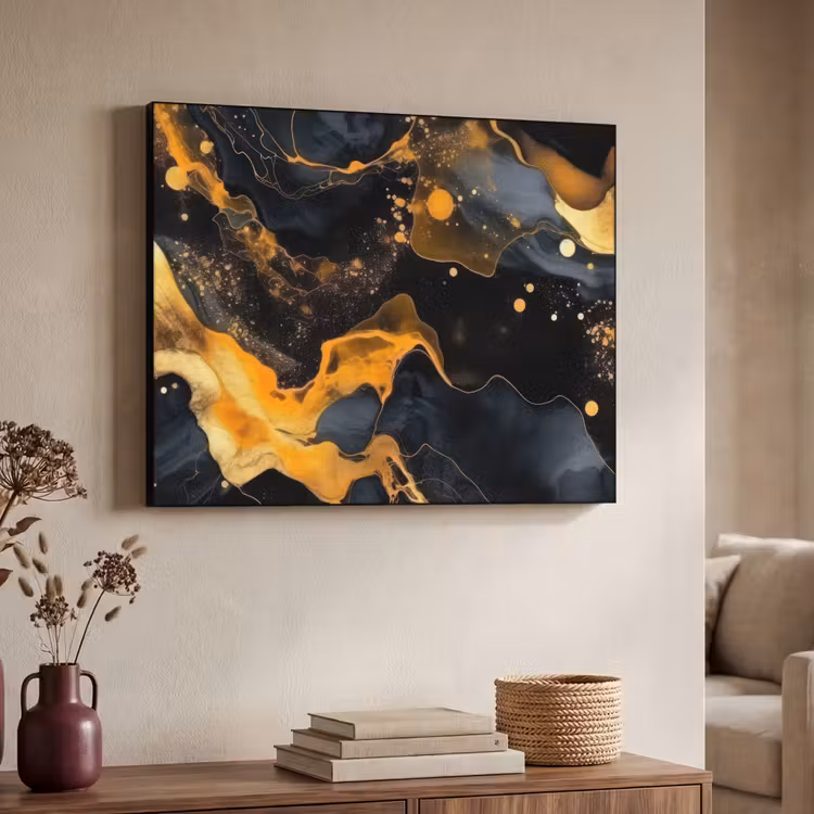 Art Frame - Marmer - Goud - Zwart - Abstract - Modern — 4