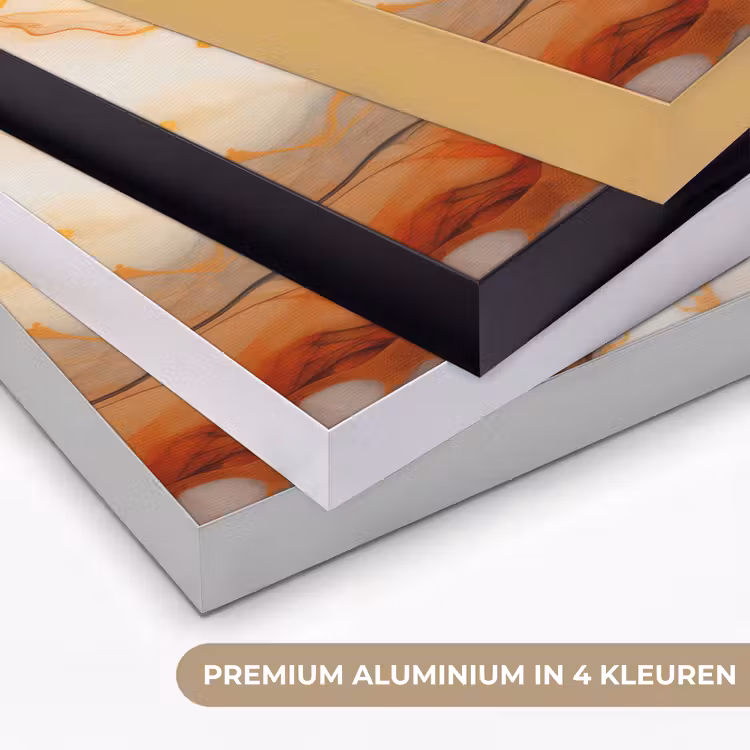 Art Frame - Marmer - Oranje - Goud - Modern - Abstract — 5