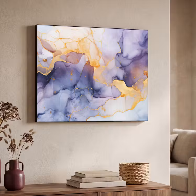 Art Frame - Marmer - Paars - Lila - Goud - Abstract — 4