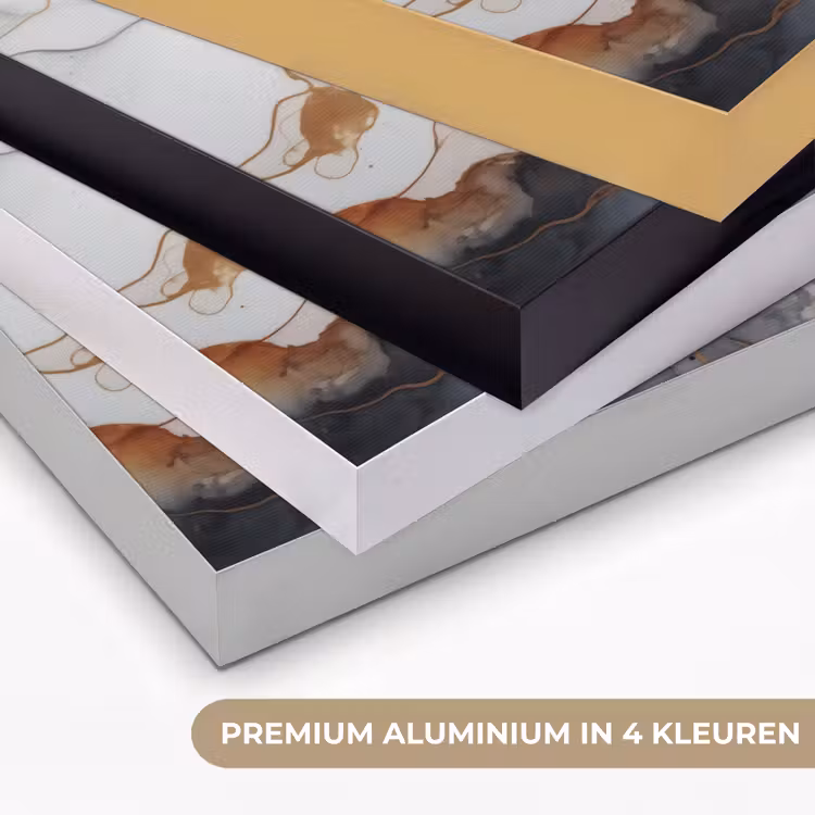 Art Frame - Marmer - Zwart - Goud - Wit — 5