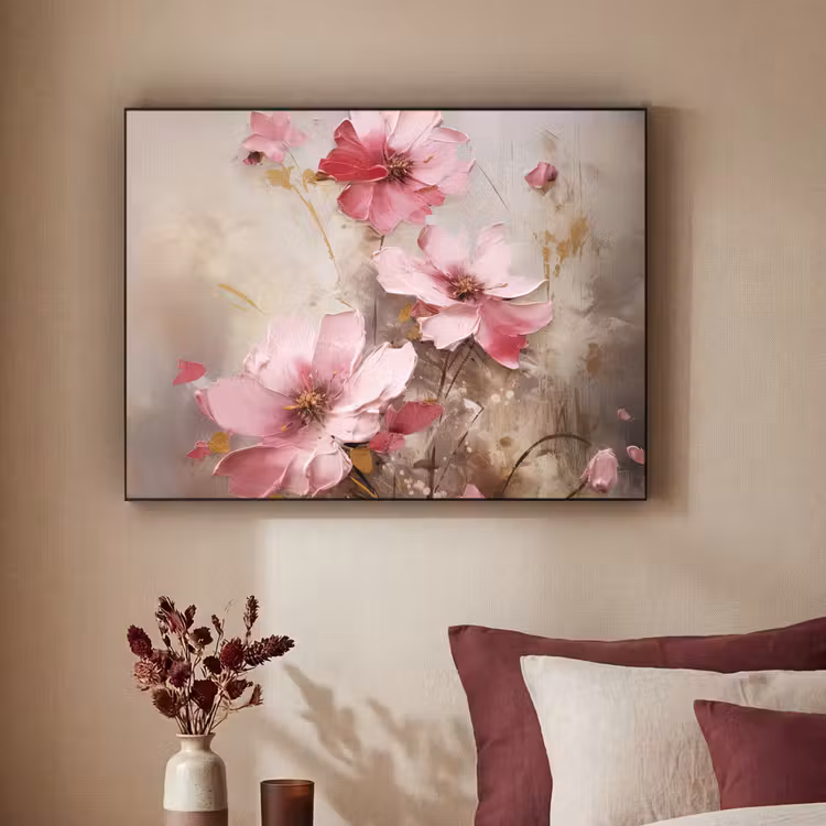 Art Frame - Bloemen - Roze - Kunst - Watercolor — 2