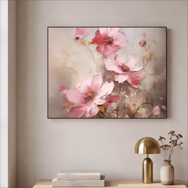 Art Frame - Bloemen - Roze - Kunst - Watercolor — 3