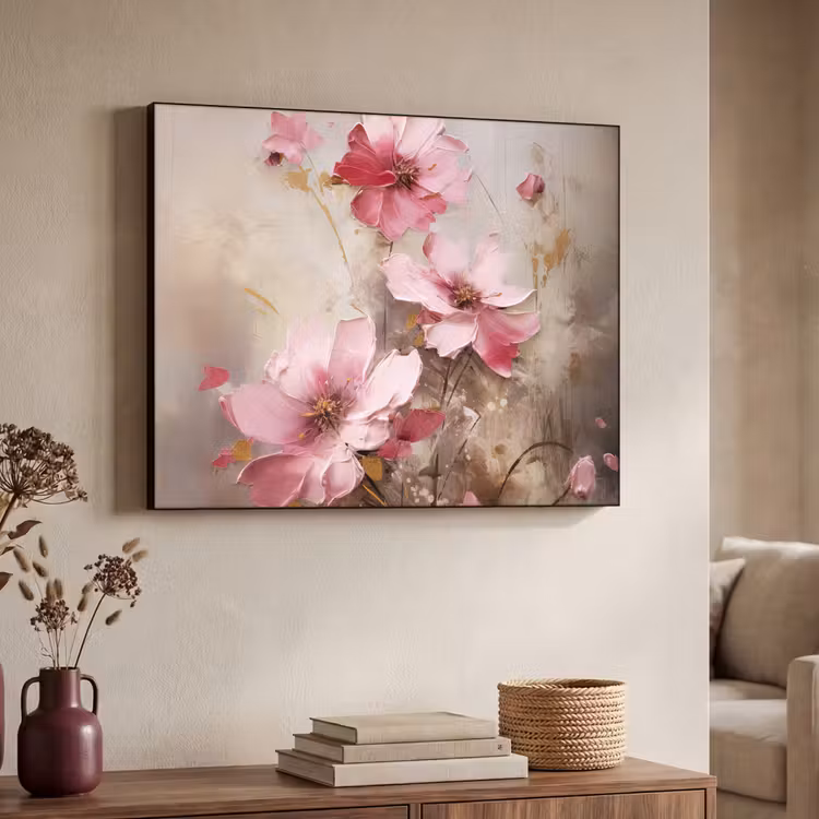 Art Frame - Bloemen - Roze - Kunst - Watercolor — 4