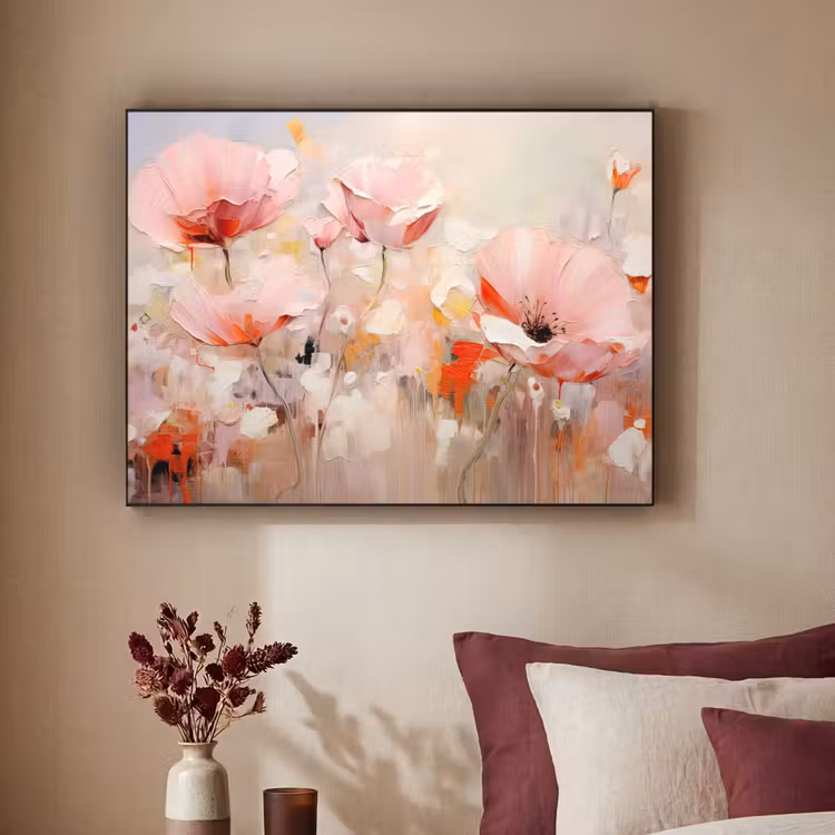 Art Frame - Bloemen - Watercolor - Roze - Abstract - Kunst — 2