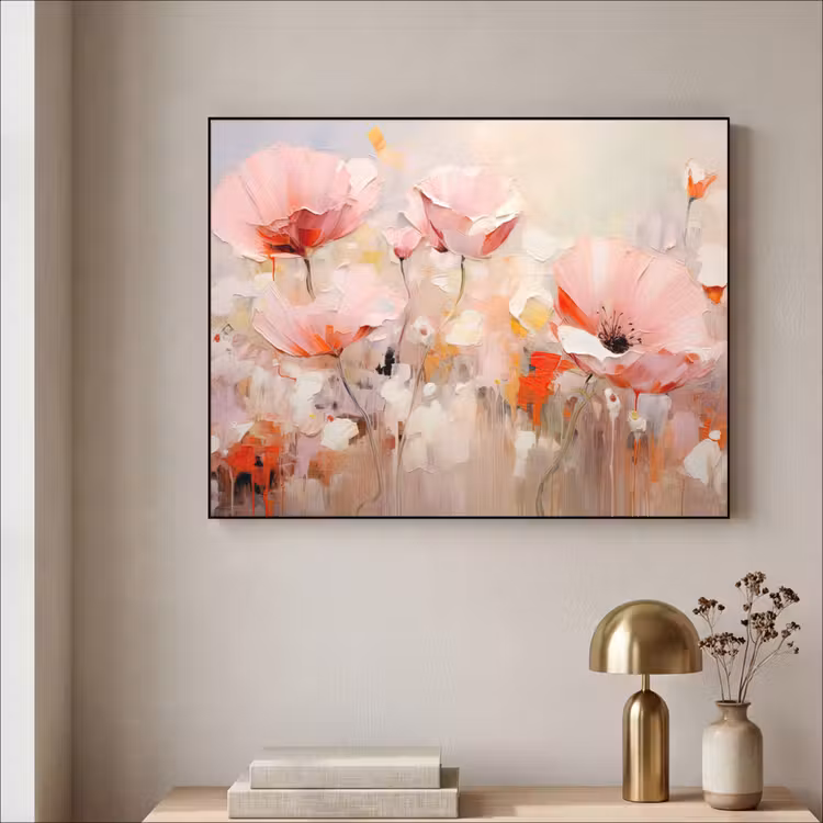 Art Frame - Bloemen - Watercolor - Roze - Abstract - Kunst — 3