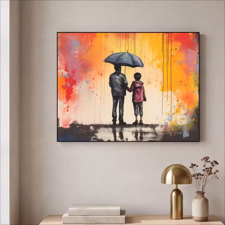 Art Frame - Graffiti - Paraplu - Mensen - Kleuren - Kunst — 3