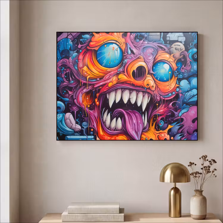 Art Frame - Monster - Graffiti - Kleuren - Oranje — 3