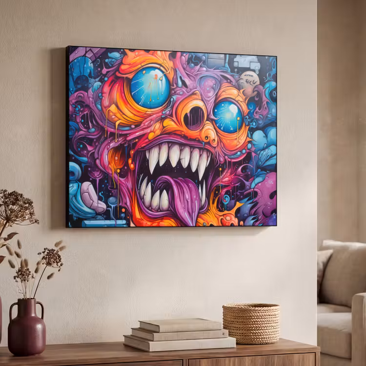 Art Frame - Monster - Graffiti - Kleuren - Oranje — 4