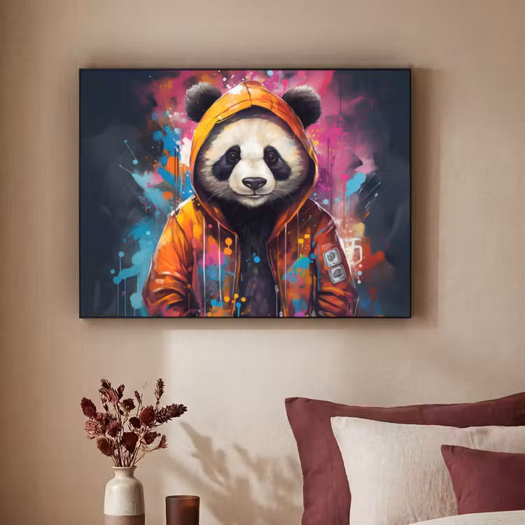Art Frame - Panda - Jas - Graffiti - Oranje — 2