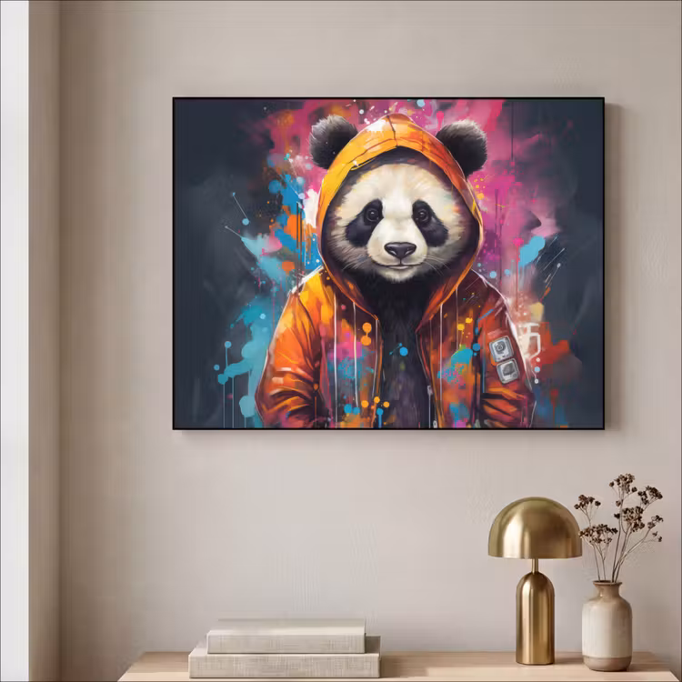 Art Frame - Panda - Jas - Graffiti - Oranje — 3