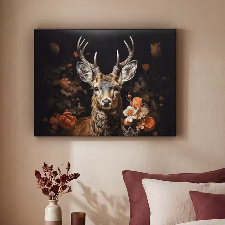 Art Frame - Hert - Dier - Bloemen - Natuur - Botanisch — 2