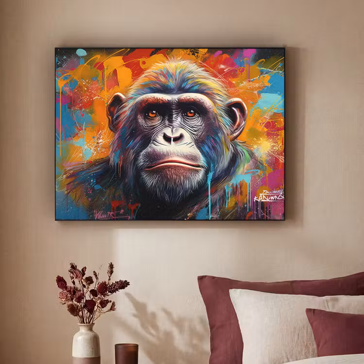 Art Frame - Aap - Gorilla - Graffiti - Dieren - Kleuren — 2