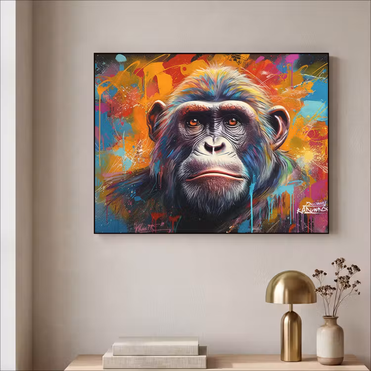 Art Frame - Aap - Gorilla - Graffiti - Dieren - Kleuren — 3