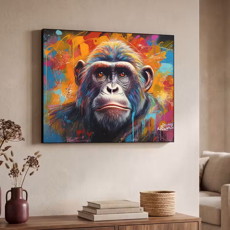 Art Frame - Aap - Gorilla - Graffiti - Dieren - Kleuren — 4