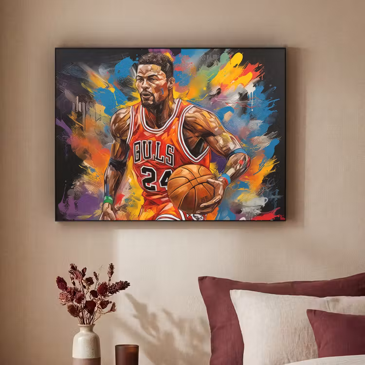 Art Frame - Basketbal - Verf - Kleuren - Rood — 2