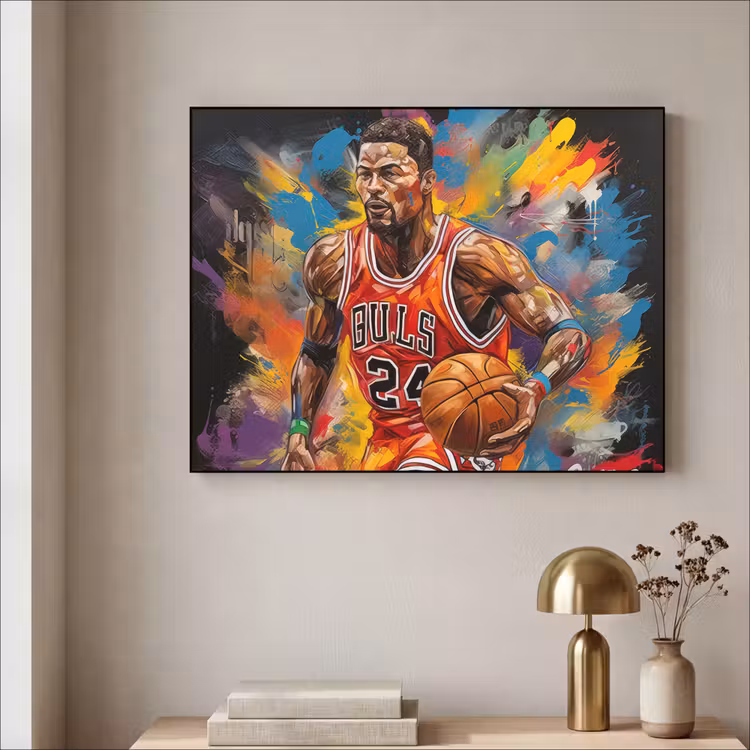 Art Frame - Basketbal - Verf - Kleuren - Rood — 3