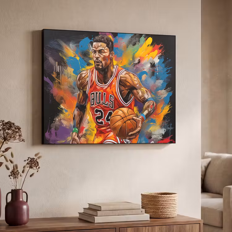 Art Frame - Basketbal - Verf - Kleuren - Rood — 4