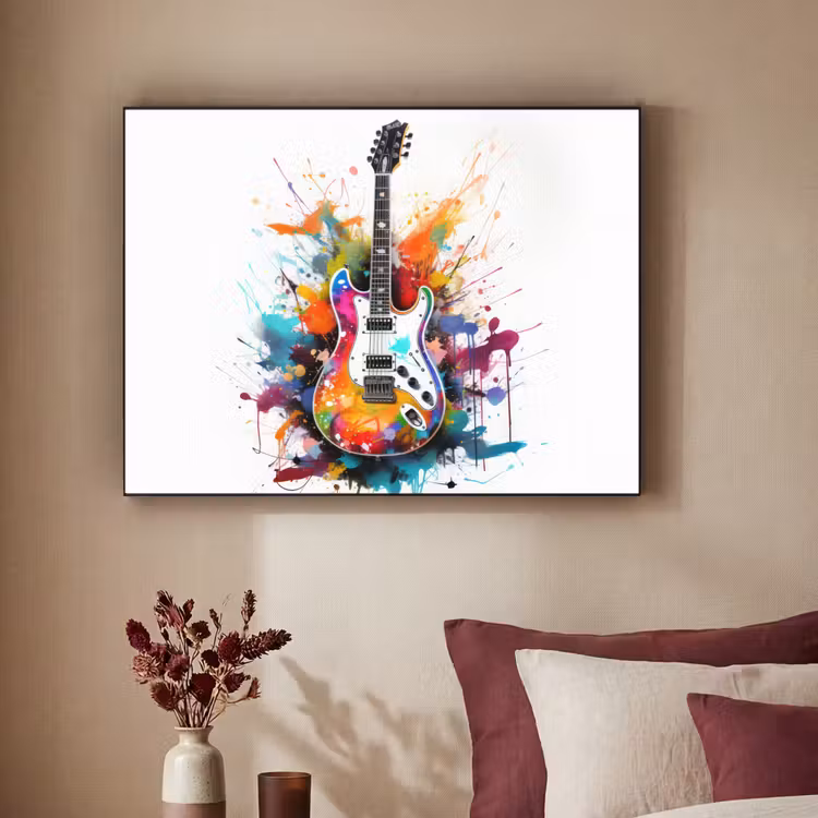 Art Frame - Gitaar - Graffiti - Muziek - Wit — 2