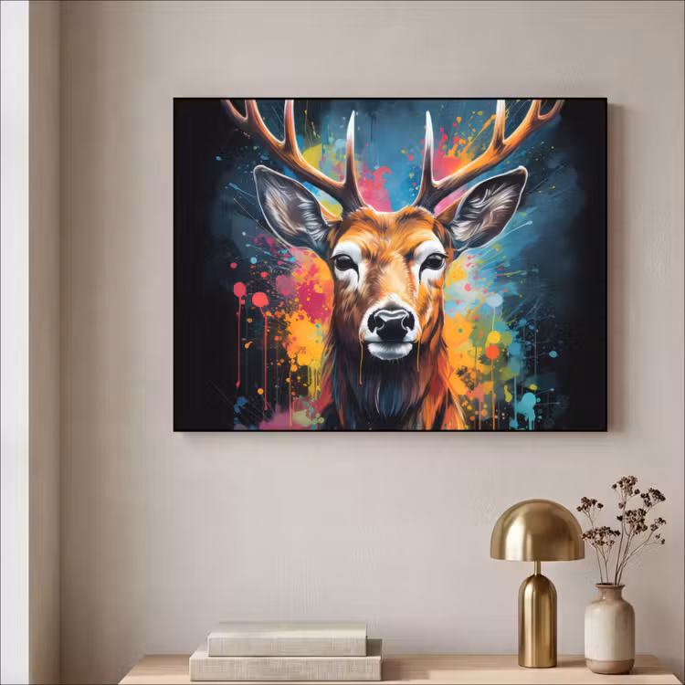 Art Frame - Hert - Graffiti - Dieren - Kleuren — 3